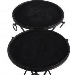 Jean Michel Frank A Pair of Contemporary Gueridon Style Iron Drinks Tables  - 4527705