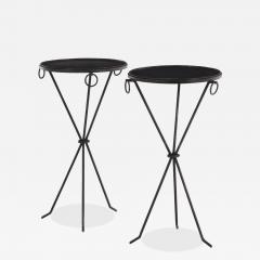 Jean Michel Frank A Pair of Contemporary Gueridon Style Iron Drinks Tables  - 4527743