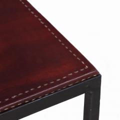 Jean Michel Frank A Pair of Iron Leather End Tables in the Manner of Jean Michel Frank  - 4234254