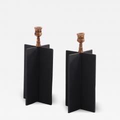 Jean Michel Frank A Pair of Iron Table Lamps in the manner of Jean Michel Frank  - 4708195