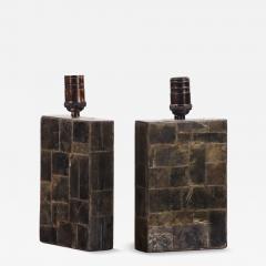 Jean Michel Frank A Pair of Mica Veneered Table Lamps in the manner of Jean Michel Frank - 4738702