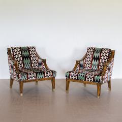 Jean Michel Frank A Pair of Simulated Rosewood Armchairs in the manner of Jean Michel Frank 1970s - 3104700
