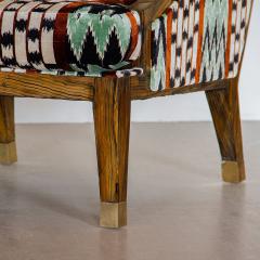 Jean Michel Frank A Pair of Simulated Rosewood Armchairs in the manner of Jean Michel Frank 1970s - 3104705