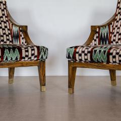 Jean Michel Frank A Pair of Simulated Rosewood Armchairs in the manner of Jean Michel Frank 1970s - 3104710