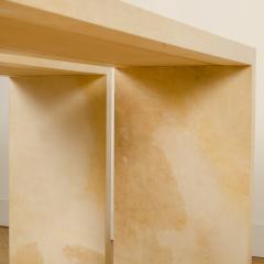 Jean Michel Frank A pair of console tables covered in parchment in the manner of Jean Michel Frank - 1758003