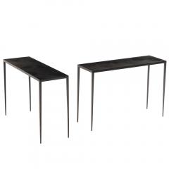 Jean Michel Frank A pair of iron console tables in the manner of Jean Michel Frank  - 4439537