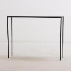 Jean Michel Frank A pair of leather iron tables in style of Jean Michel Frank Contemporary  - 3784300