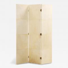 Jean Michel Frank A paneled parchment covered folding screen in the manner of Jean Michel Frank  - 4439544