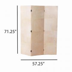 Jean Michel Frank A three panel parchment covered folding screen in manner of Jean Michel Frank  - 4119138