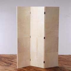 Jean Michel Frank A three panel parchment covered folding screen in manner of Jean Michel Frank  - 4119140