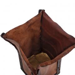 Jean Michel Frank An Iron and Leather Waste Basket  - 4602417