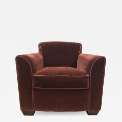 Jean Michel Frank Art Deco Style Mohair Lounge Chair Style of Jean Michel Frank - 934987