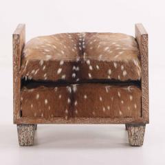 Jean Michel Frank Cerused Oak Cube Bench in the manner of Jean Michel Frank  - 4022353