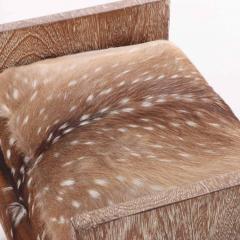 Jean Michel Frank Cerused Oak Cube Bench in the manner of Jean Michel Frank  - 4022355