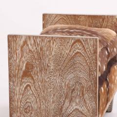 Jean Michel Frank Cerused Oak Cube Bench in the manner of Jean Michel Frank  - 4022356
