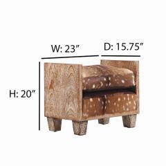 Jean Michel Frank Cerused Oak Cube Bench in the manner of Jean Michel Frank  - 4022357
