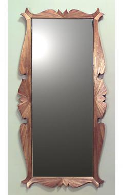 Jean Michel Frank French 1940s Straw Veneered Rectangular Shaped Frame Wall Mirror - 471131