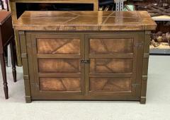 Jean Michel Frank French Mid Century Leather Parchment Sideboard Cabinet after Jean Michel Frank - 4111394