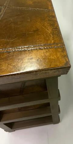 Jean Michel Frank French Mid Century Leather Parchment Sideboard Cabinet after Jean Michel Frank - 4111475
