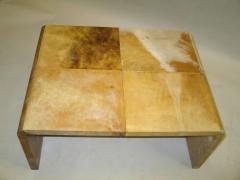 Jean Michel Frank French Mid Century Modern Parchment Coffee Tables Jean Michel Frank Style Pair - 2374611