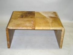 Jean Michel Frank French Mid Century Modern Parchment Coffee Tables Jean Michel Frank Style Pair - 2374614