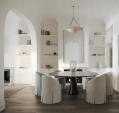 Jean Michel Frank French Mid Century Style Plaster Chandelier Pendant style of Jean Michel Frank - 4112817