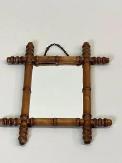 Jean Michel Frank French Mid century Modern Neoclassical Faux Bamboo Wall Mirror style JM Frank - 3248037