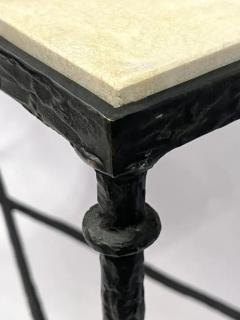Jean Michel Frank French Midcentury Bronze Travertine Console Jean Michel Frank - 4111447
