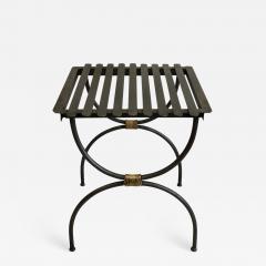 Jean Michel Frank French Modern Neoclassical Iron Benches Luggage Racks Jean Michel Frank Pair - 1738333