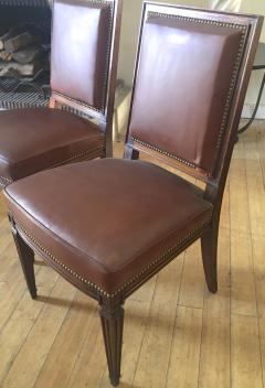 Jean Michel Frank In the Style of J M Frank Set of 4 Neo Classic Mahogany Chairs - 474899