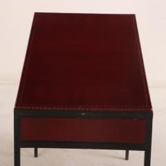 Jean Michel Frank Iron and leather writing desk in the manner of Jean Michel Frank Contemporary  - 3879271