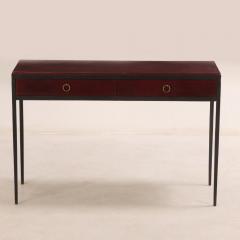 Jean Michel Frank Iron and leather writing desk in the manner of Jean Michel Frank Contemporary  - 3879274