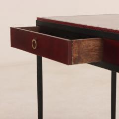 Jean Michel Frank Iron and leather writing desk in the manner of Jean Michel Frank Contemporary  - 3879275