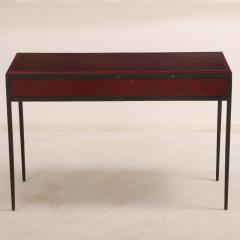 Jean Michel Frank Iron and leather writing desk in the manner of Jean Michel Frank Contemporary  - 3879276