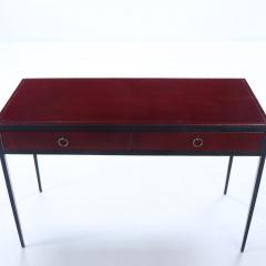 Jean Michel Frank Iron red leather writing desk having two drawers manner of Jean Michel Frank - 3250507