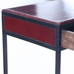 Jean Michel Frank Iron red leather writing desk having two drawers manner of Jean Michel Frank - 3250511