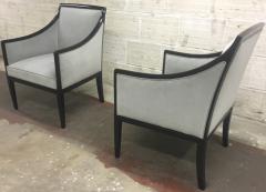 Jean Michel Frank J M Frank Style Pair of Chicest Armchairs Newly Covered in Velvet - 449456