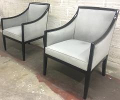 Jean Michel Frank J M Frank Style Pair of Chicest Armchairs Newly Covered in Velvet - 449457