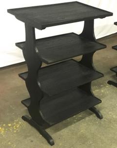 Jean Michel Frank J M Frank attributed Rare pairPof Black 4 Tier Side Tables - 441960