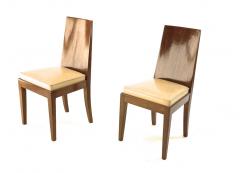 Jean Michel Frank J M Frank style pair of walnut pure design chairs - 1536789