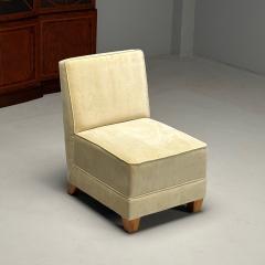 Jean Michel Frank Jean Michel Frank Style Mid Century Modern Slipper Chair Beige Velvet 2023 - 3709814