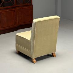 Jean Michel Frank Jean Michel Frank Style Mid Century Modern Slipper Chair Beige Velvet 2023 - 3709817