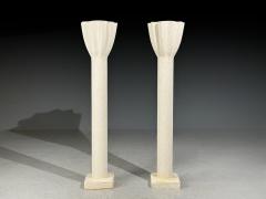 Jean Michel Frank Jean Michel Frank Style Monumental Torchiere Lamps Plaster 20th c  - 4503525