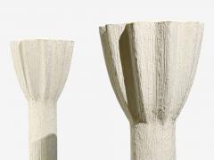 Jean Michel Frank Jean Michel Frank Style Monumental Torchiere Lamps Plaster 20th c  - 4503526