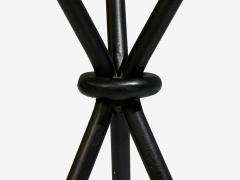 Jean Michel Frank Jean Michel Frank Style Side Tables Iron Travertine 20th c  - 4467276