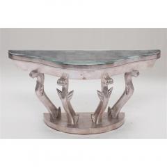 Jean Michel Frank Jean Michel Frank and Alberto Giacometti Art Deco Silver Giltwood Console Table - 1654319