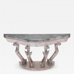 Jean Michel Frank Jean Michel Frank and Alberto Giacometti Art Deco Silver Giltwood Console Table - 1656314