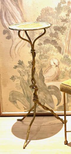 Jean Michel Frank Jean Michel Frank style charming organic tree branch gilt iron pedestal - 2955617