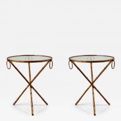 Jean Michel Frank Jean Michel Frank style pair of small side tables - 3467195