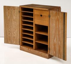 Jean Michel Frank Modernist Limed Oak Cabinet France c 1930 40 - 3590323